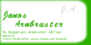 janos armbruster business card